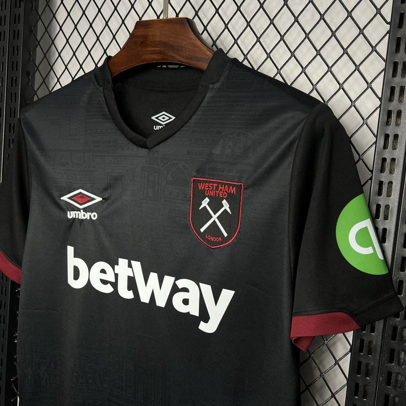 CAMISA DO WEST HAM 24-25 PRETO