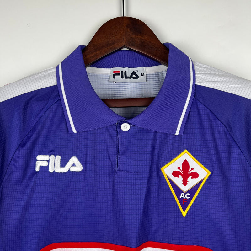 Camisa Retrô Fiorentina 1998 Home Manga Longa