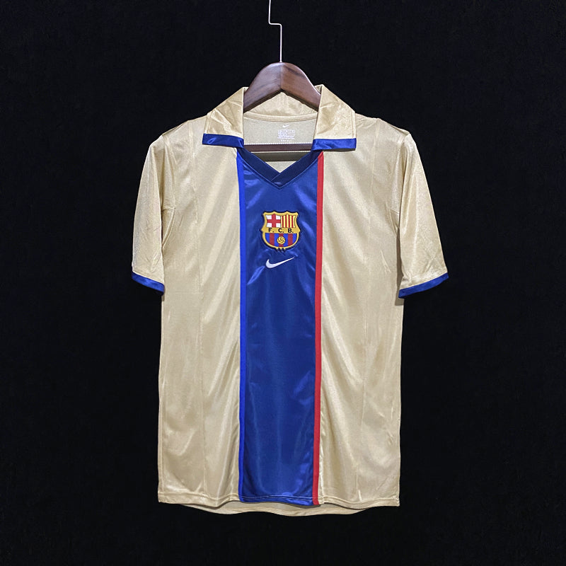 Camisa Retrô Barcelona 2002 Creme