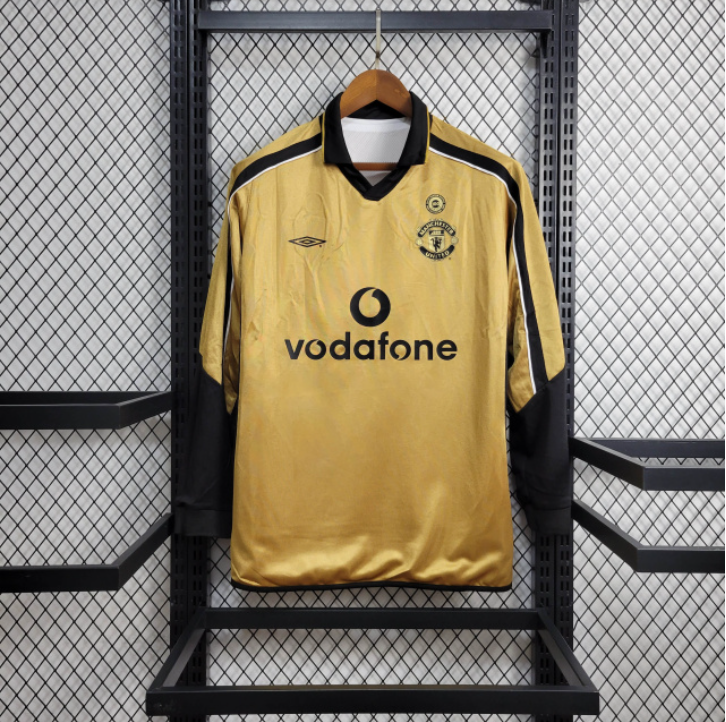 Camisa Retrô Manchester United 2001-02 Edição 100 Anos - Dupla Face