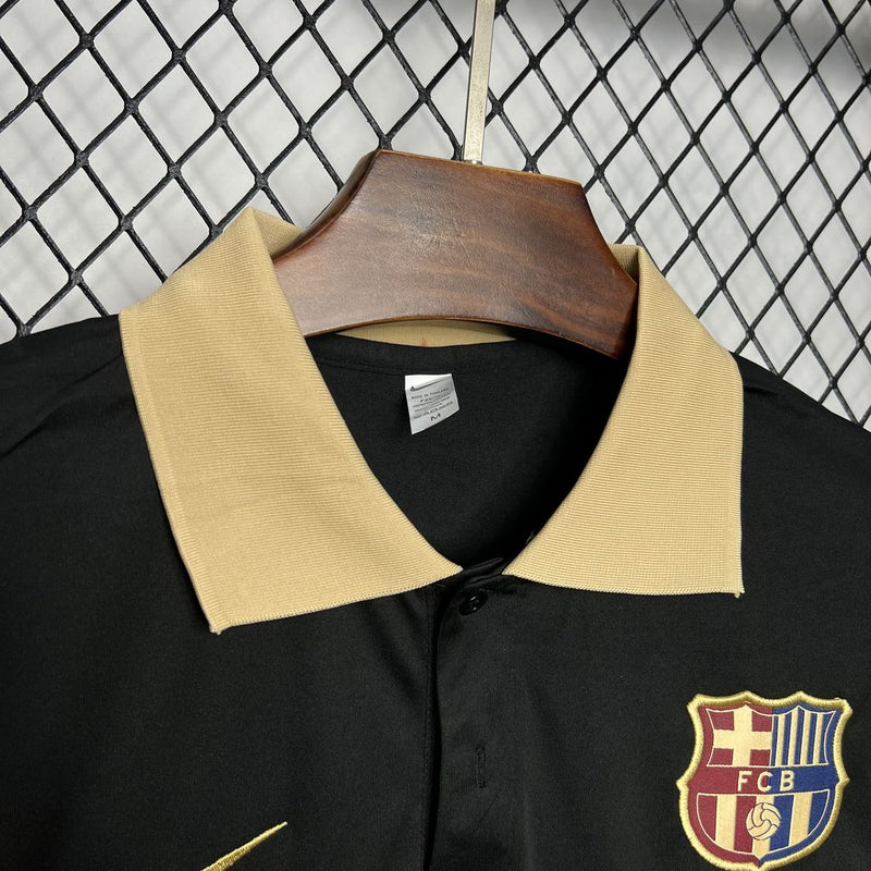 Camisa Barcelona 24-25 Polo Preto