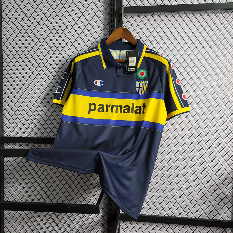 Camisa Retrô Parma 1999-00 Polo Azul