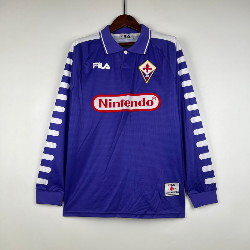 Camisa Retrô Fiorentina 1998 Home Manga Longa