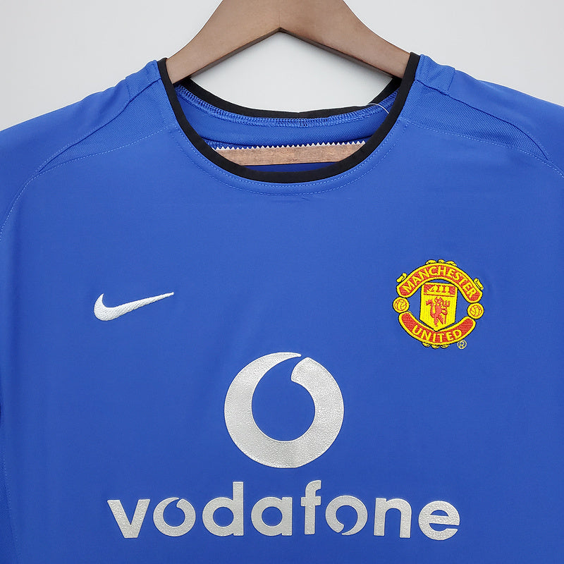 Camisa Retrô Manchester United 2002-04 Blue