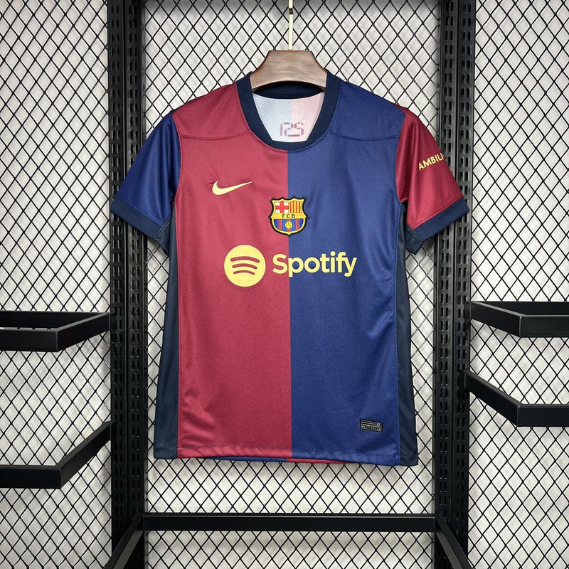 CAMISA LANÇAMENTO DO BARCELONA 24-25 AZUL E VERMELHO