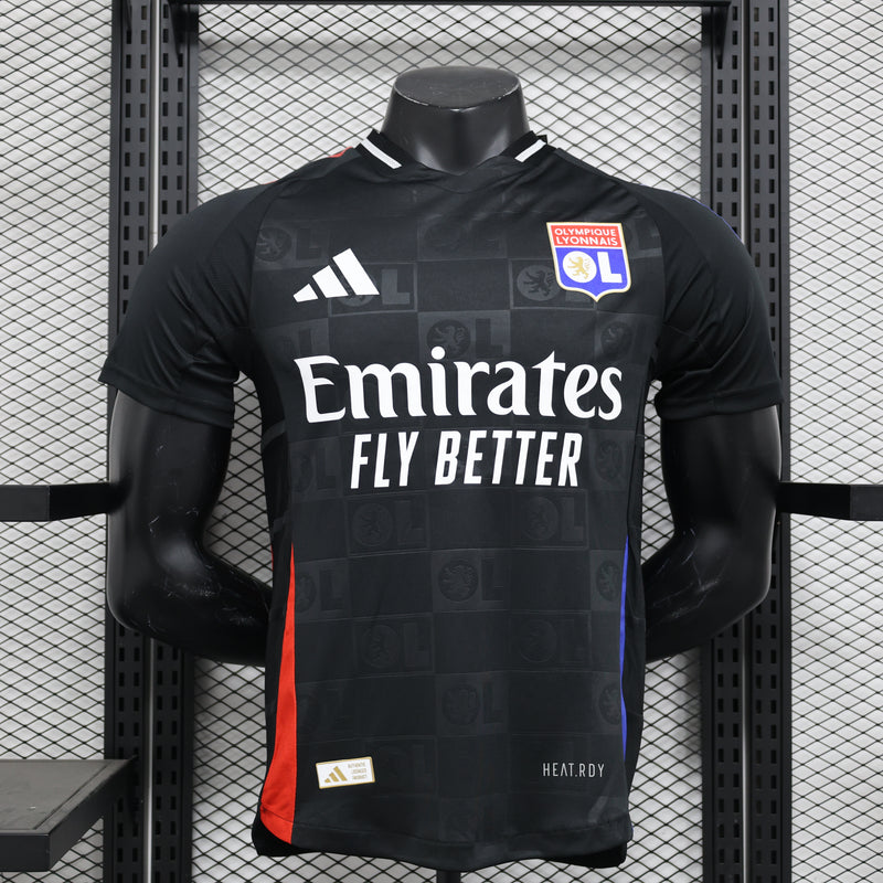 Camisa Olympique de Lyon Black 24-25 Versão Jogador