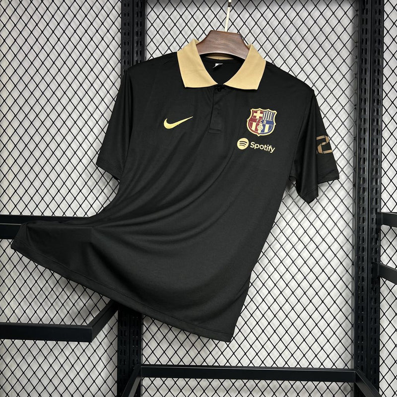 Camisa Barcelona 24-25 Polo Preto