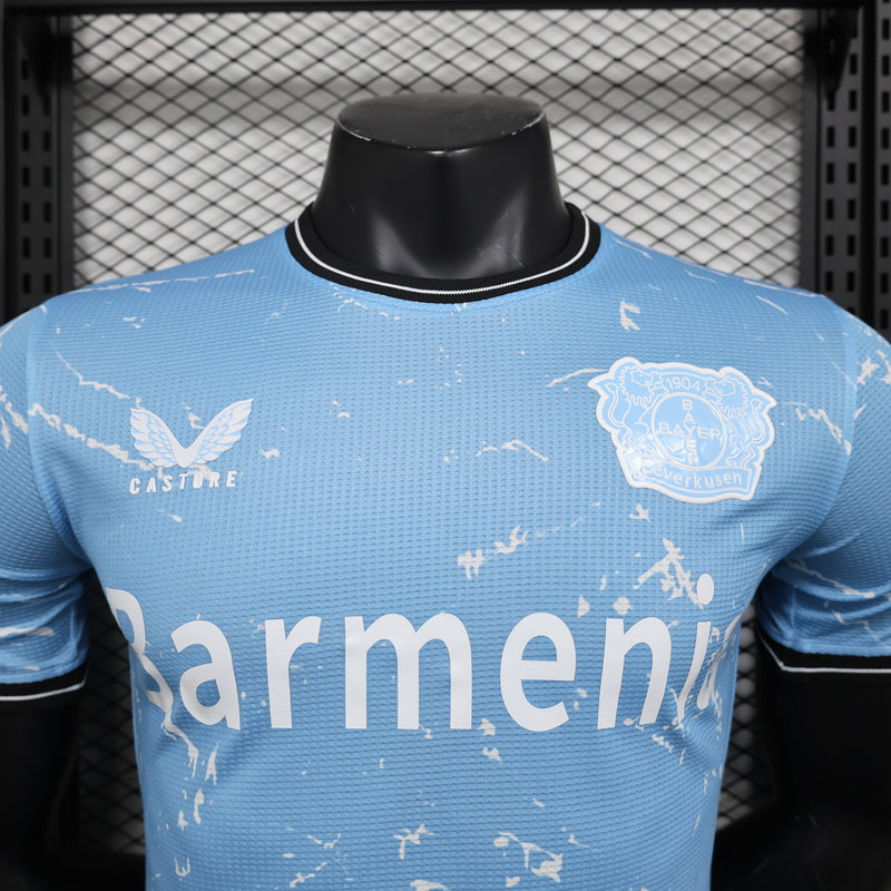 Camisa Bayer Leverkusen Blue 24-25 Versão Jogador