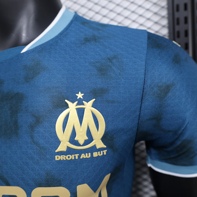 Camisa Olympique de Marseille Blue 24-25 Versão Jogador