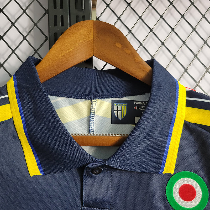 Camisa Retrô Parma 1999-00 Polo Azul