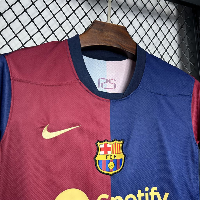 CAMISA LANÇAMENTO DO BARCELONA 24-25 AZUL E VERMELHO