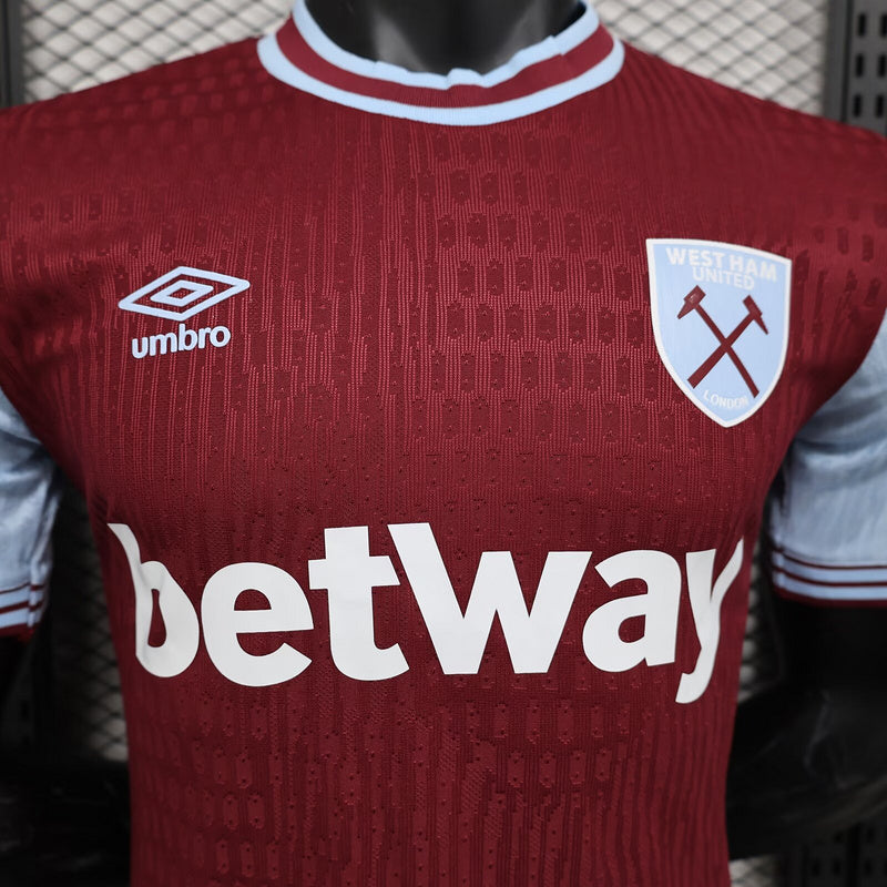 Camisa West Ham Home 24-25 Versão Jogador