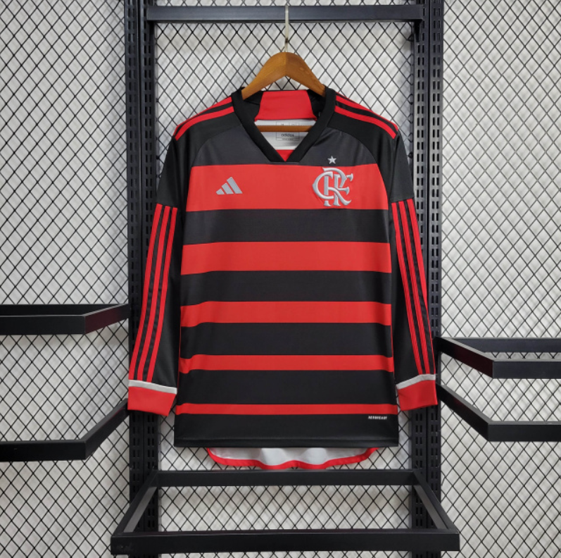 Camisa Flamengo Home 24-25 Manga Longa