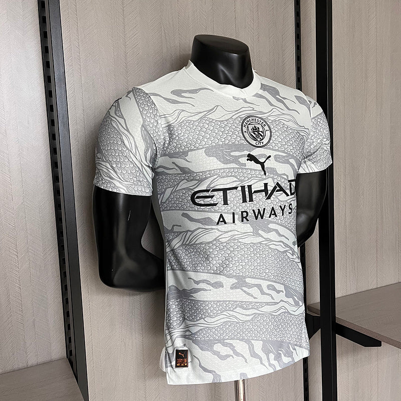 Camisa Manchester City Ano Do Dragão 24-25 Versão Jogador