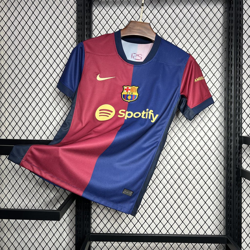 CAMISA LANÇAMENTO DO BARCELONA 24-25 AZUL E VERMELHO