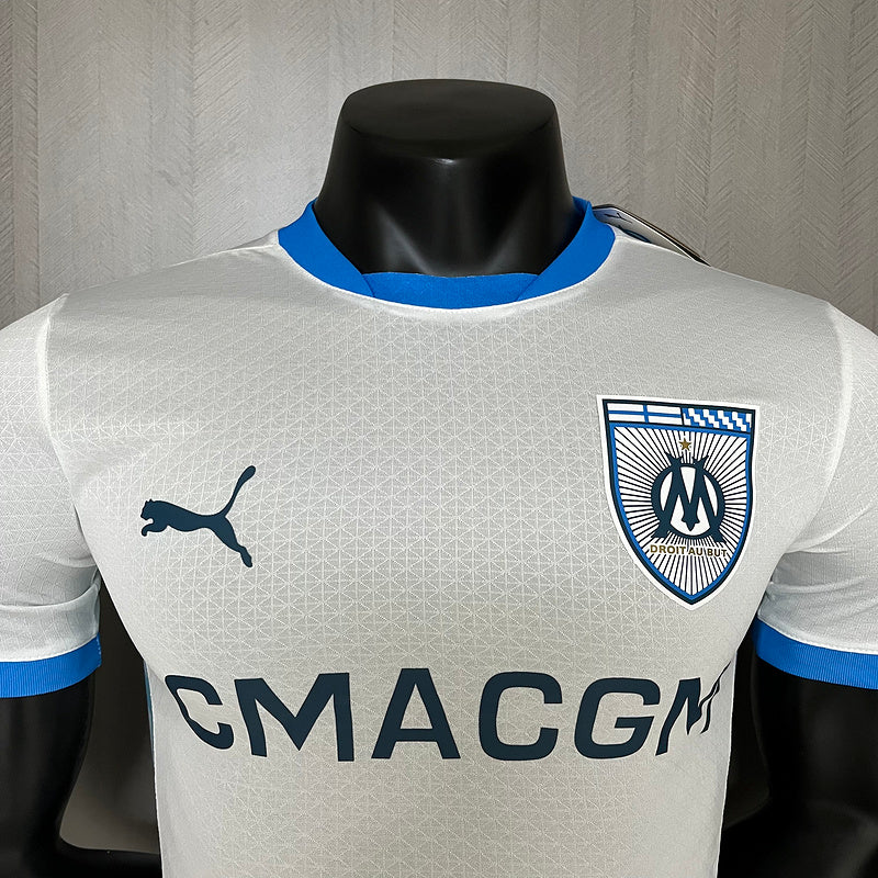 Camisa Olympique de Marseille White 24-25 Versão Jogador