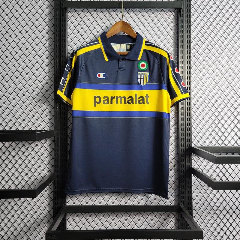 Camisa Retrô Parma 1999-00 Polo Azul