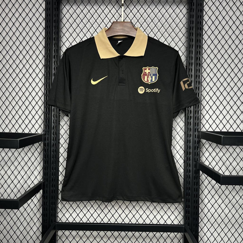 Camisa Barcelona 24-25 Polo Preto