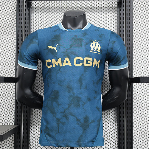 Camisa Olympique de Marseille Blue 24-25 Versão Jogador