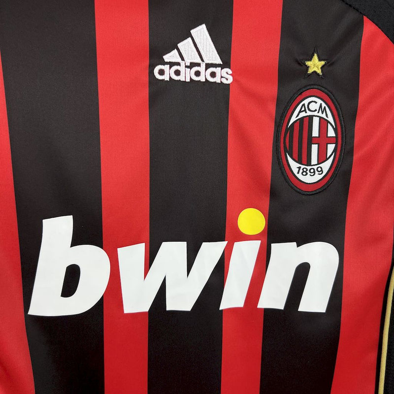 Camisa Retrô Milan Home 2006-07 Manga Longa