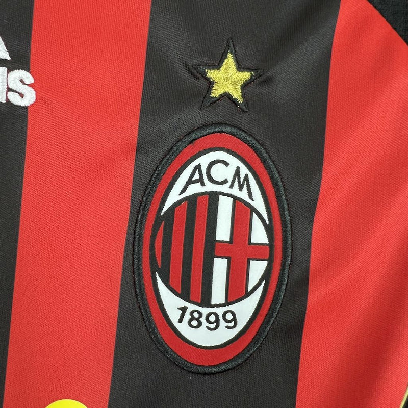 Camisa Retrô Milan Home 2006-07 Manga Longa