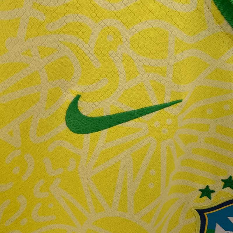 CAMISA LANÇAMENTO DA SELEÇÃO BRASILEIRA 2024 AMARELO