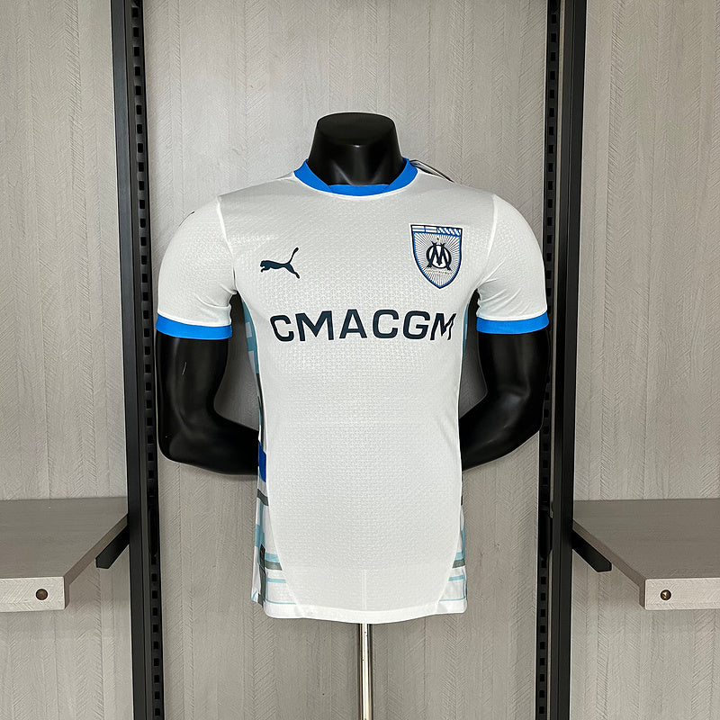 Camisa Olympique de Marseille White 24-25 Versão Jogador