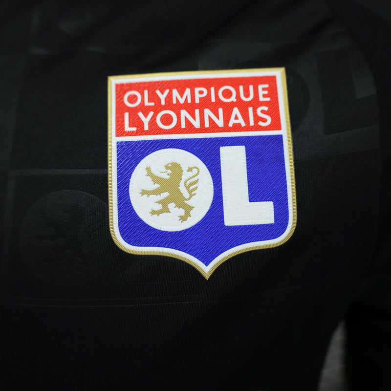 Camisa Olympique de Lyon Black 24-25 Versão Jogador