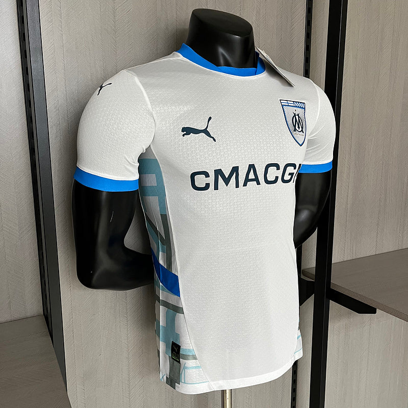 Camisa Olympique de Marseille White 24-25 Versão Jogador