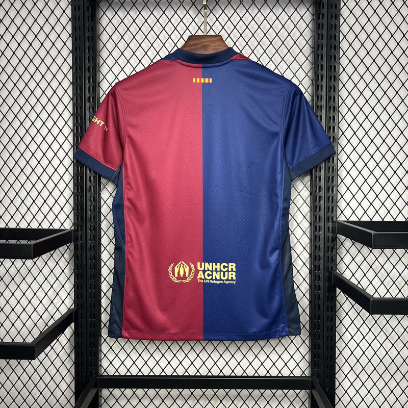 CAMISA LANÇAMENTO DO BARCELONA 24-25 AZUL E VERMELHO