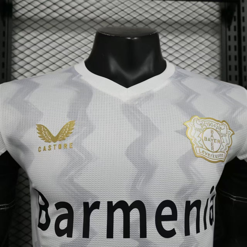 Camisa Bayer Leverkusen Branco 24-25 Versão Jogador